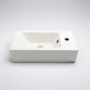 510Lx255Dx150Hmm Gloss White Ceramic Top Right Tap Hole