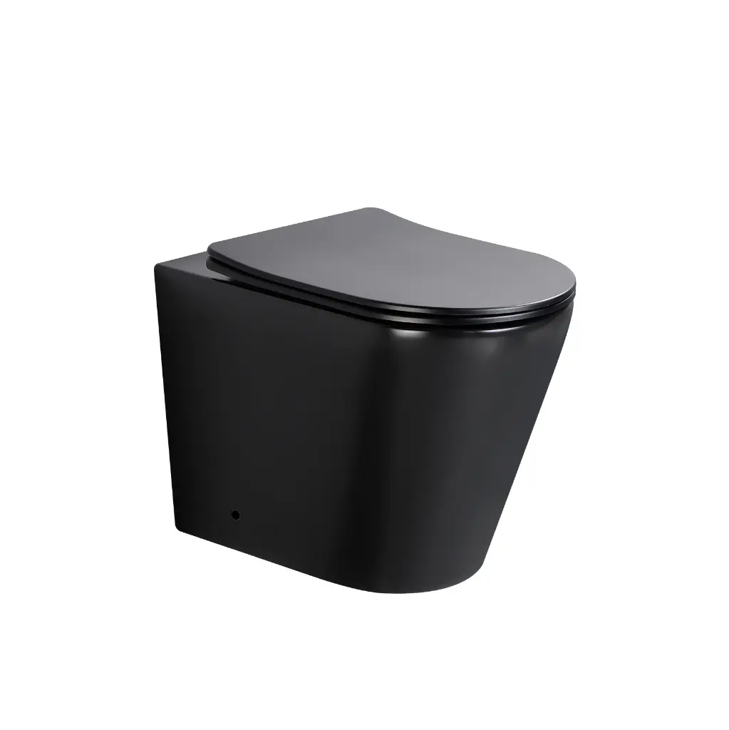 [56168] 545*360*140mm Acadia Geberit Inwall Floor Toilet Suite Tornado Rimless Matte Back Wall Faced Floor Pan