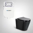 545*360*140mm Acadia Geberit Inwall Floor Toilet Suite Tornado Rimless Matte Back Wall Faced Floor Pan