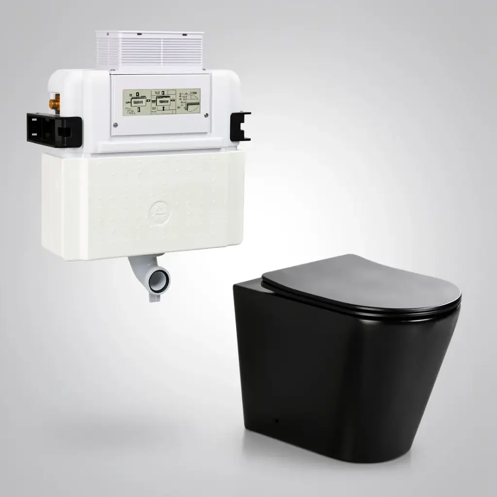 [56213] 545*360*140mm Acadia R&T Lower Counter Inwall Floor Toilet Suite Tornado Rimless matte Back Wall Faced Floor Pan