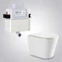 545*360*140mm Acadia R&T Lower Counter Toilet Suite Tornado Rimless Wall Faced Floor Pan