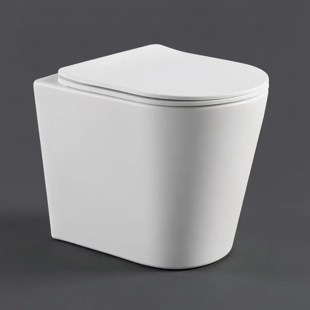 [56151] 545*360*140mm Gloss White Acadia Tornado Rimless Wall Faced Floor Pan