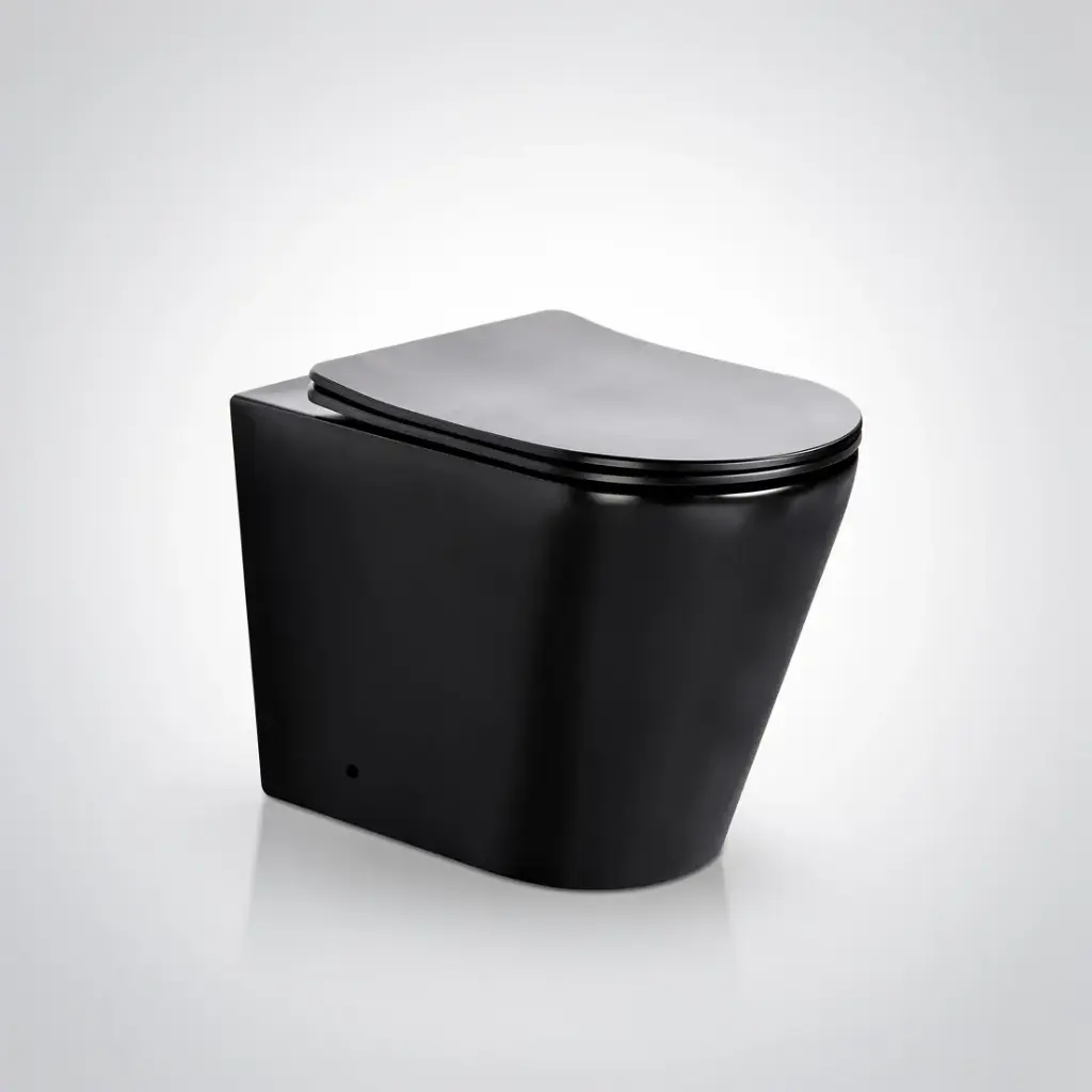 [56153] 545*360*140mm Matte Black Acadia Tornado Rimless Wall Faced Floor Pan