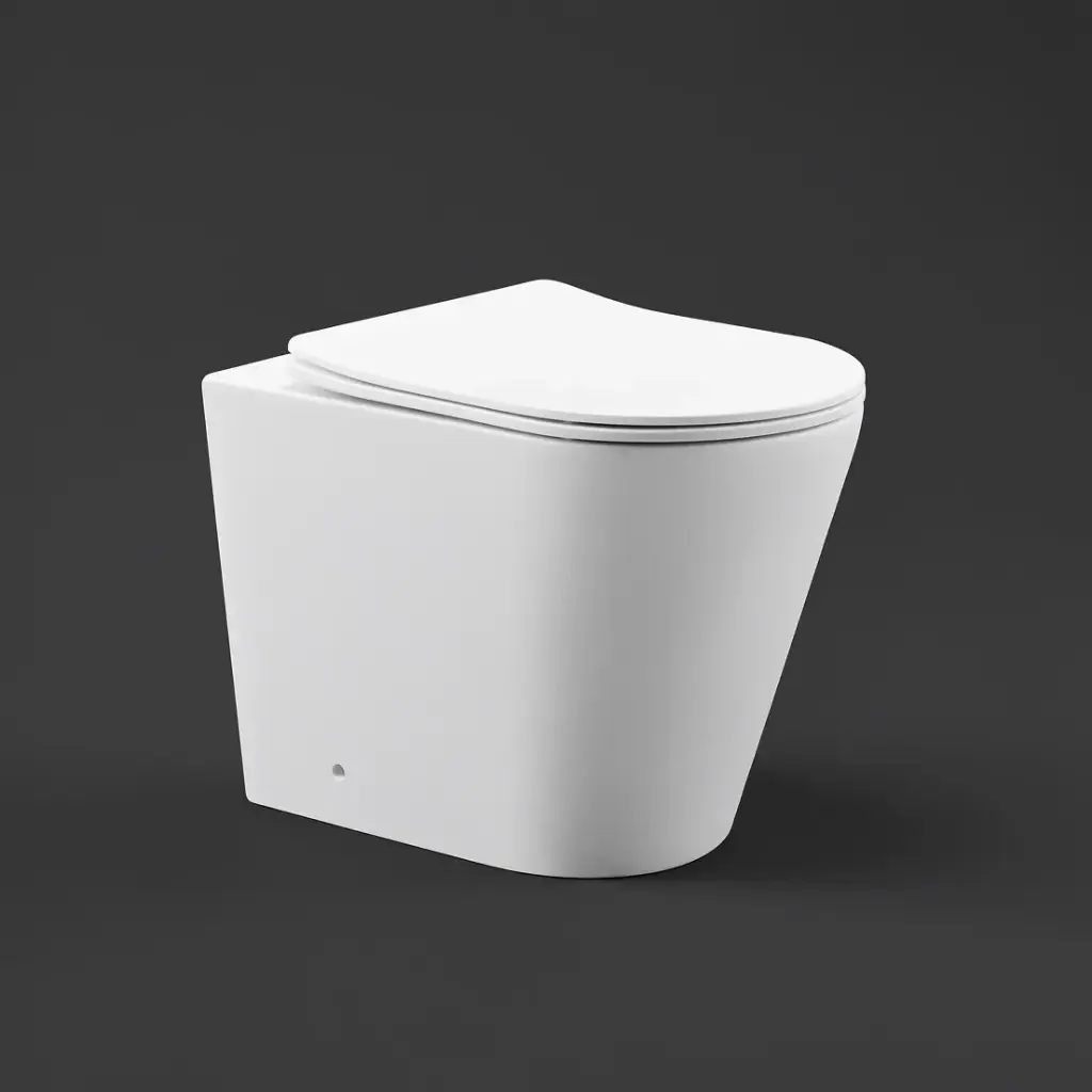 [56152] 545*360*140mm Matte White Acadia Tornado Rimless Wall Faced Floor Pan