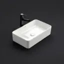 555*360*140mm Gloss White Crete Fine Ceramic Above Counter Basins Overflow,32mm Waste
