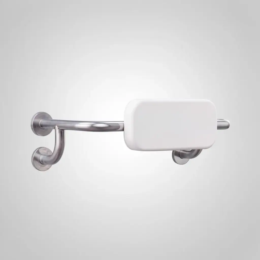 [55692] 560WX350Dmm Bradley Australia Map Satin SS Backrest For AcceSSible Toilet