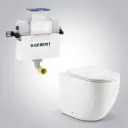 560X365X420mm Procida Geberit Lower Counter Inwall Floor Toilet Suite Rimless Wall Faced Floor Pan
