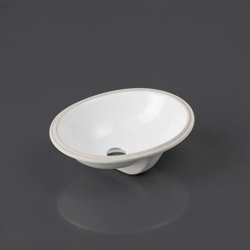 [50105] 585*395*195mm Undermount Oval Basin With Mixer Hole