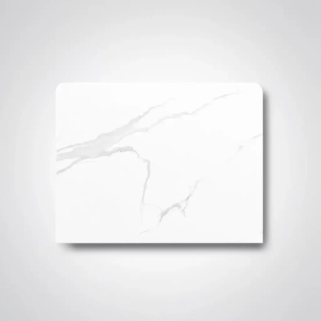 [90156/WM6046ST] 600x465x15mm White Marble Look Sintered Stone Top Benchtop