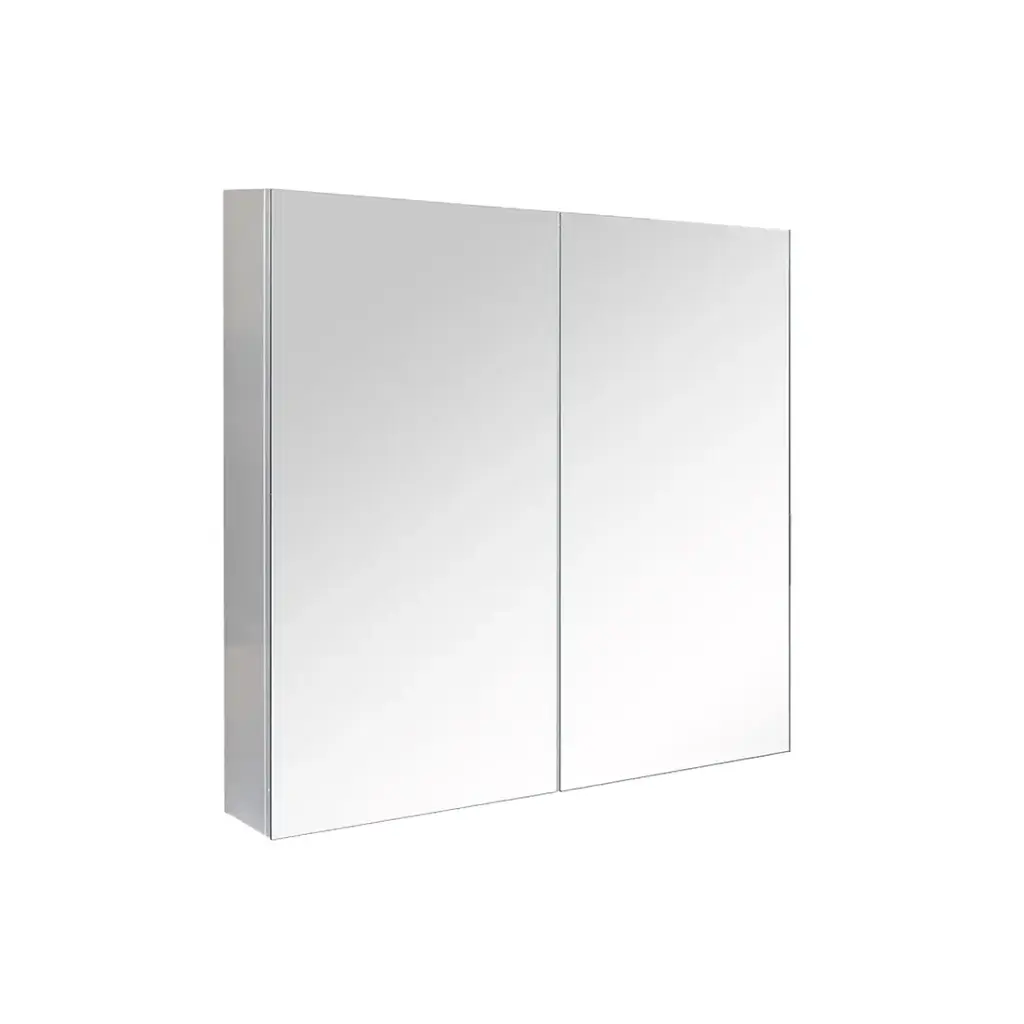 [91039/MPSV600] 600mm Gloss White MDF 2 Doors Pencil Edge Shaving Cabinet