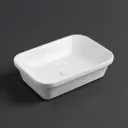 605*368*148mm Gloss White Kliff Fine Ceramic Insert Basin No Overflow,32mm Waste