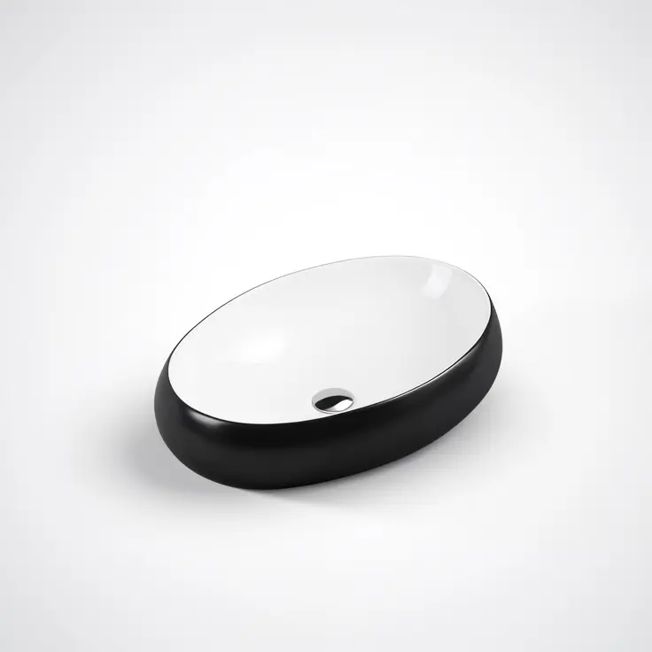 [50004] 610*410*150mm Black&White Above Counter Basin