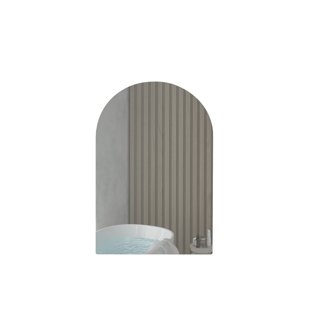 [91101/ARSV6090MW] 610Lx900Hx120Dmm Arched Matte White 2PAC MDF 1 Door Shaving Cabinet