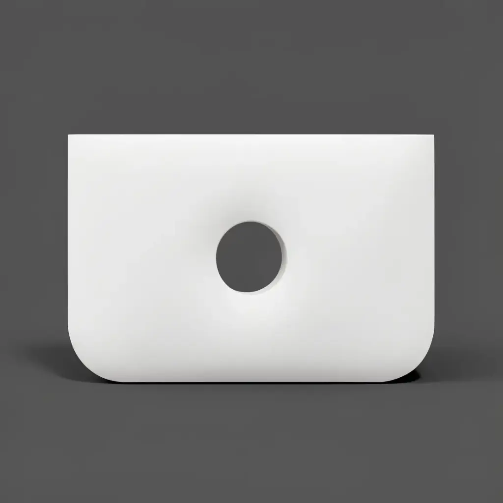 754x462x15mm White Zero Silica Quartz Round Corner Stone Top