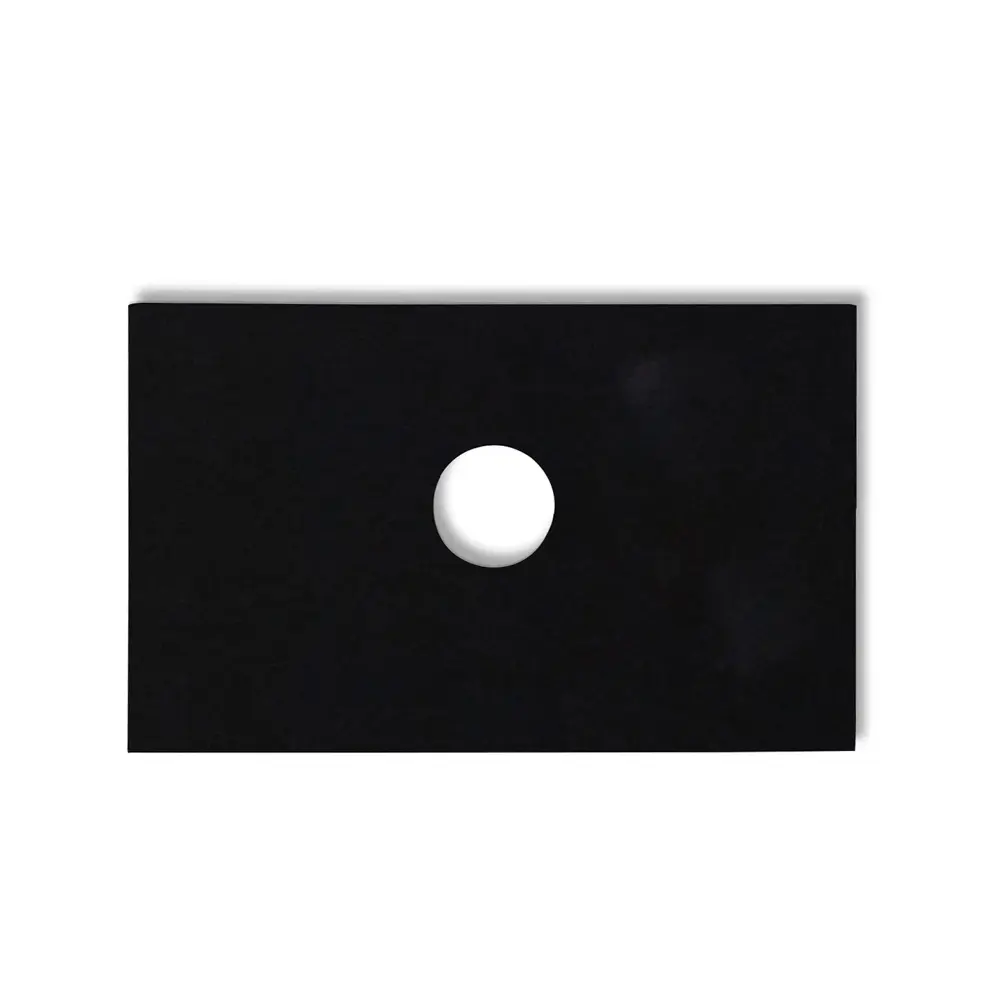755x465x15mm Balck Zero Silica Quartz Square Corner Stone Top