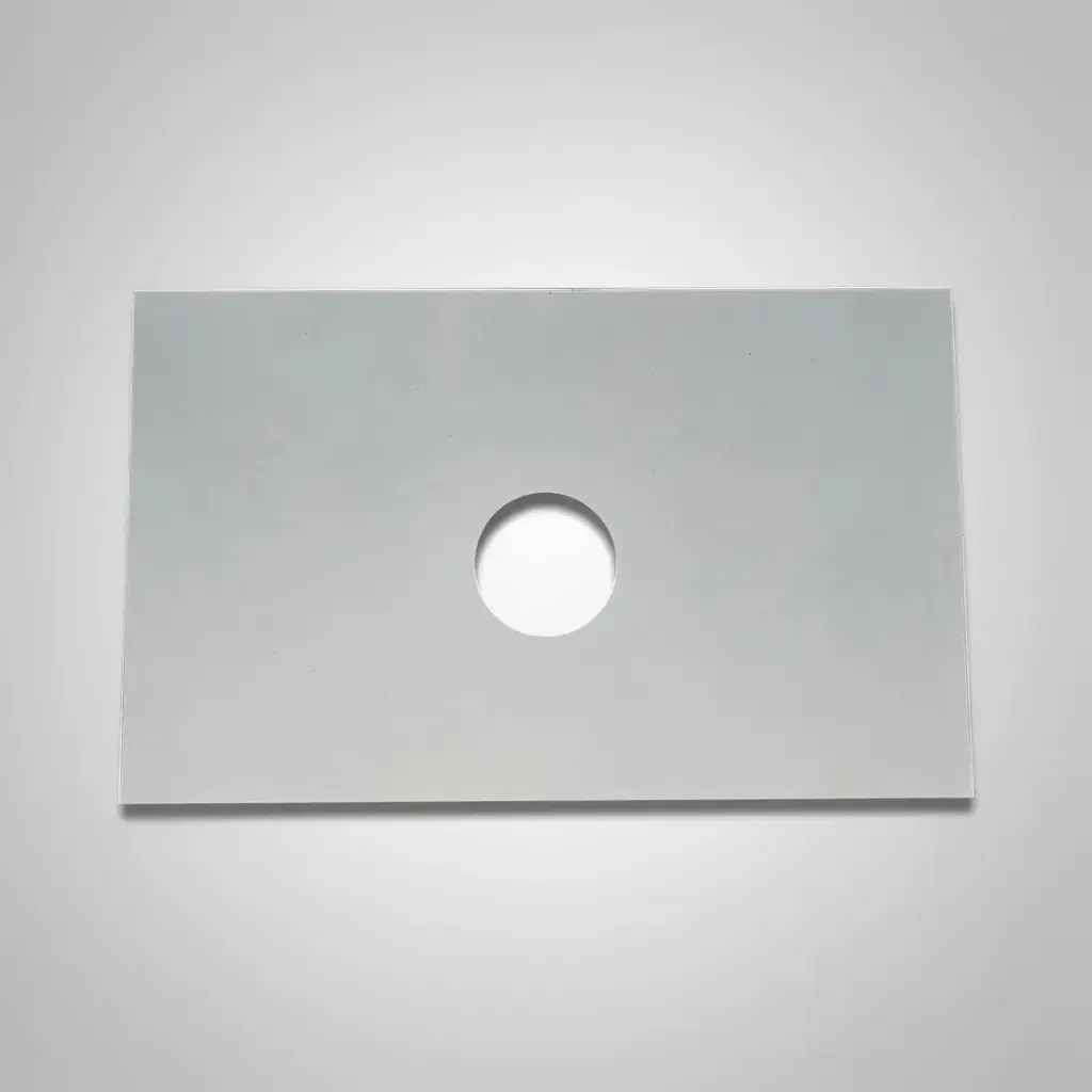 [50702] 755x465x15mm Luna White Zero Silica Quartz Square Corner Stone Top