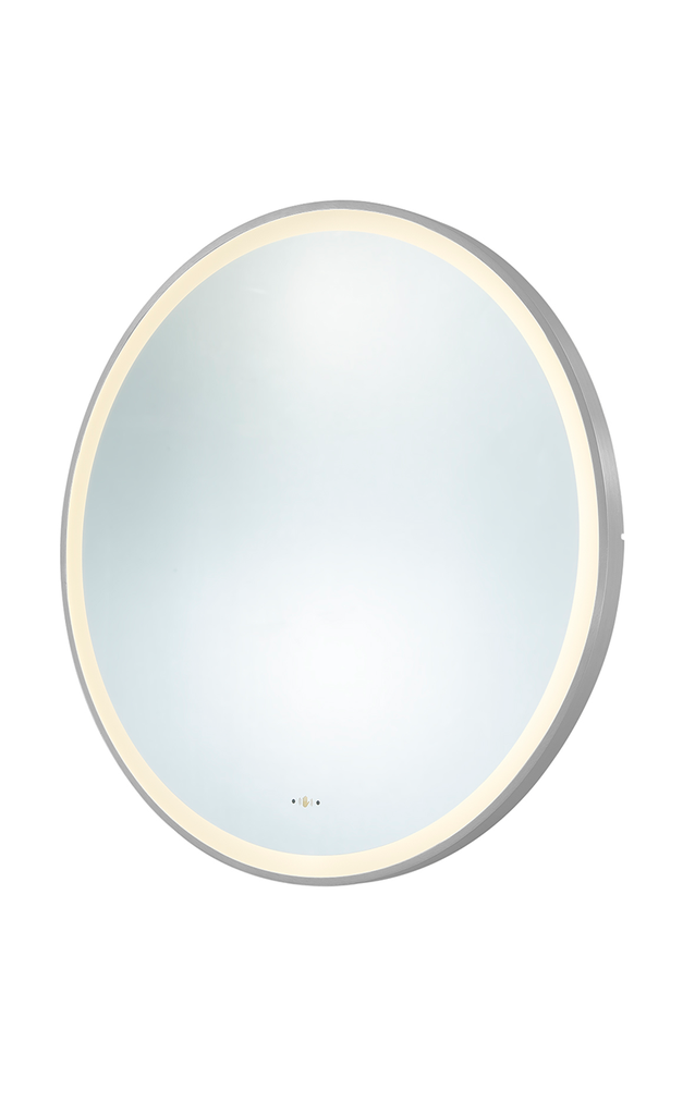 [55948] 800X800X32mm Brushed Nickle Orbis Framed LED Mirror