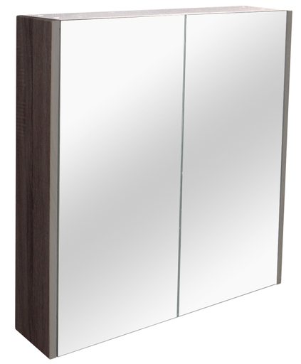 [93086/QSV900DG] 900mm Dark Grey MDF 2 Door Pencil Edge Shaving Cabinet