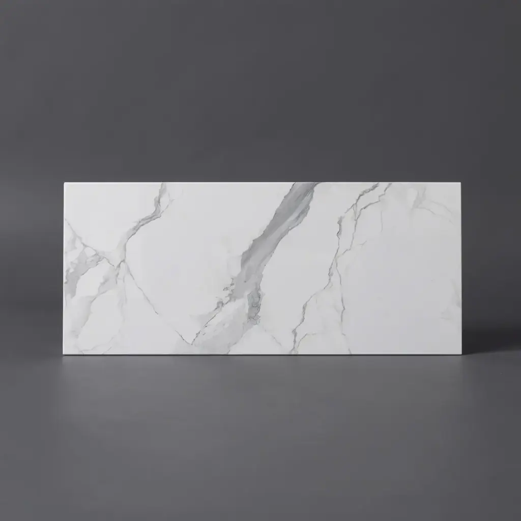 [90176/K939ST-WM] 900mm White Marble Look Sintered Stone Top Matte Finish Benchtop