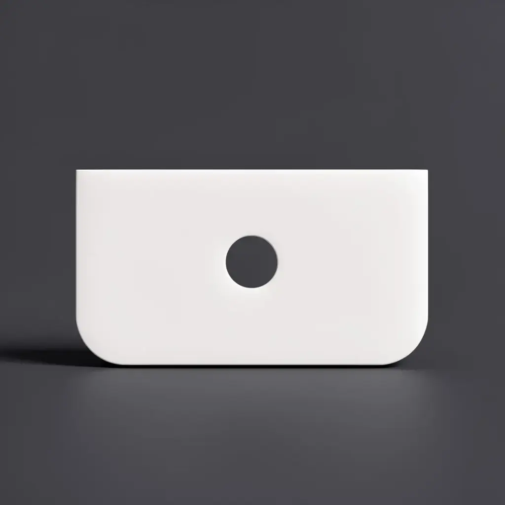 904x462x15mm White Zero Silica Quartz Round Corner Stone Top