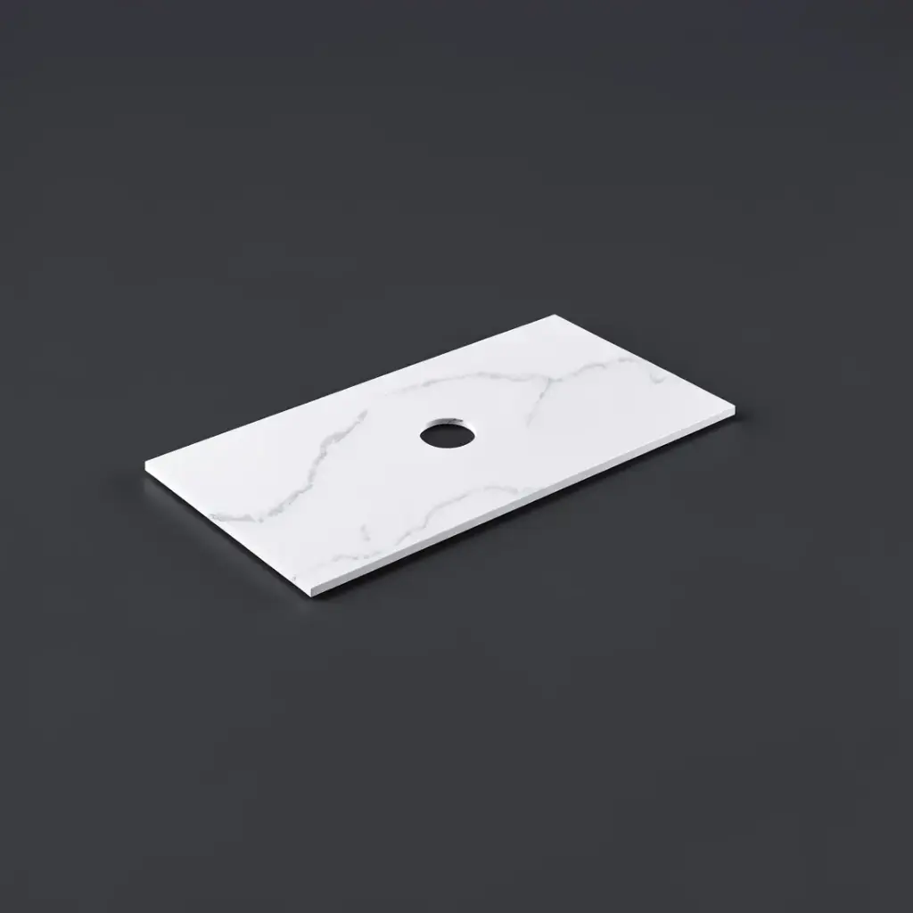 [56051] 905X465X12mm Calacatta Artic White Solid Surface Stone Top