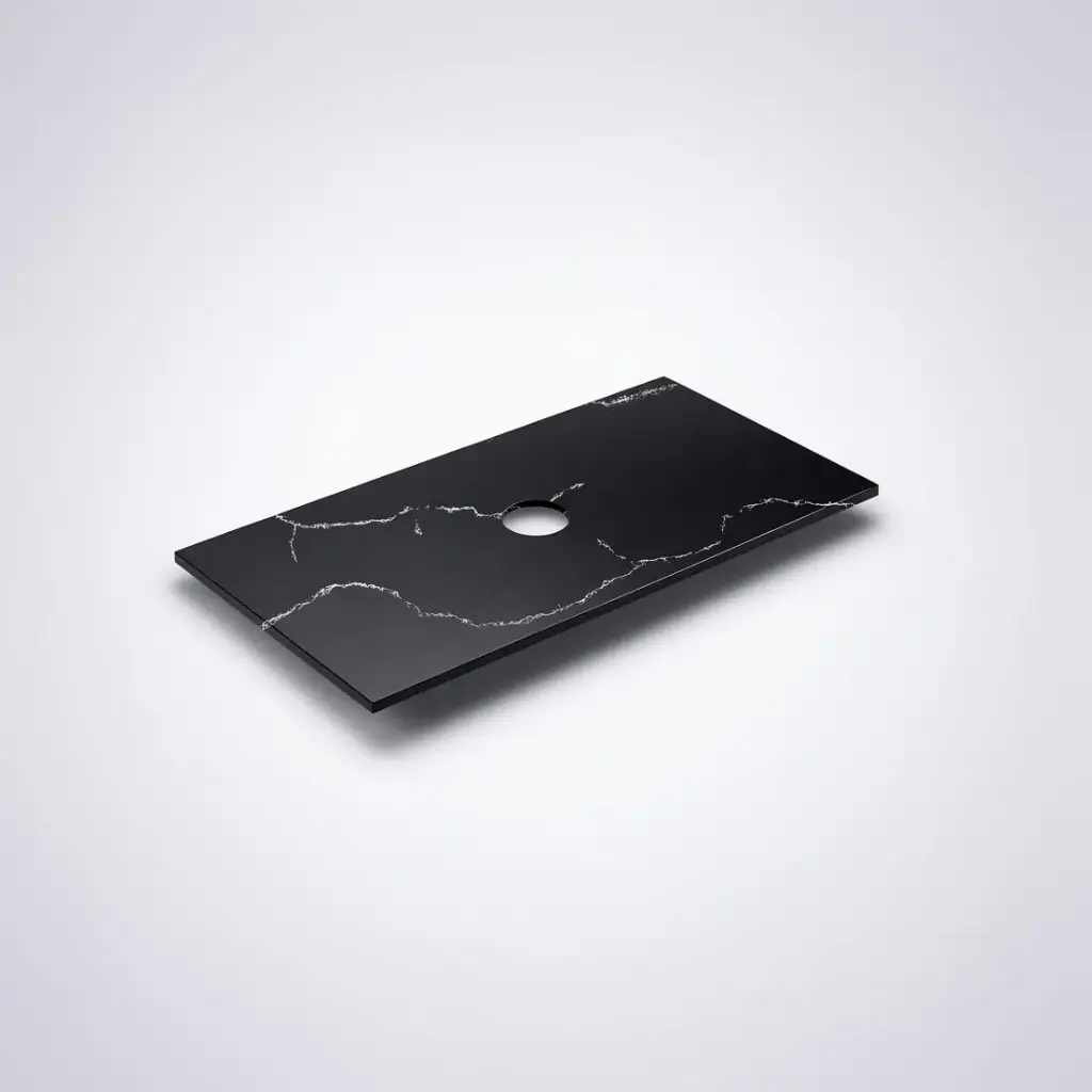 [56317] 905X465X12mm Calacatta Night Solid Surface Stone Top