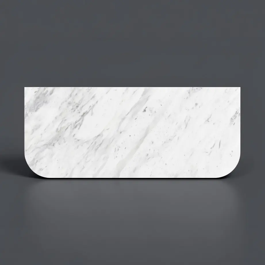 [56347] 905X505X18mm Carrara White Marble Curve Stone Top