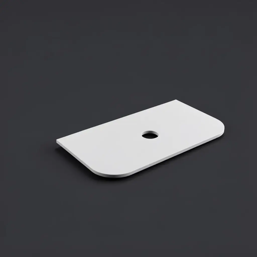 [56418] 905X505X20mm Blanco White(WG034) Zero Silica Engineer Curve Stone Top