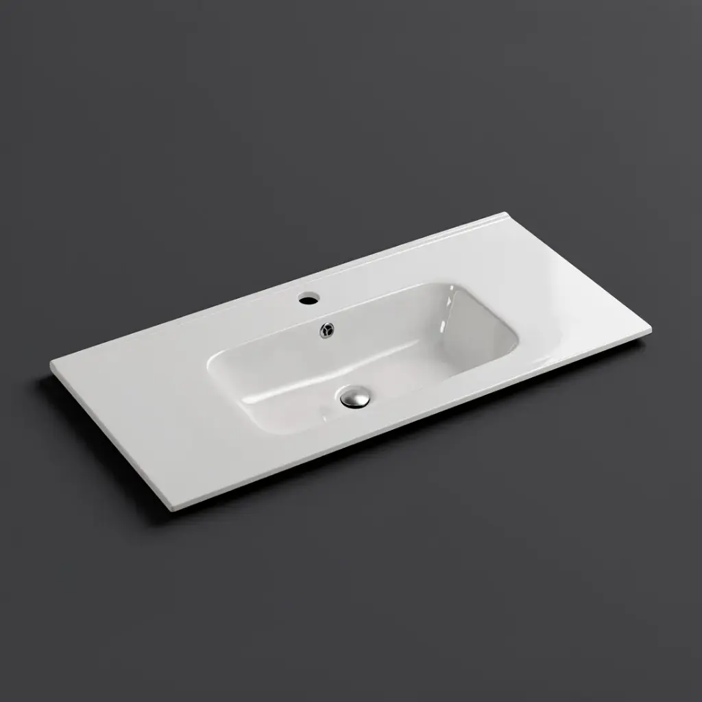 [56294] 910*460*175mm Gloss White Kliff Fine Ceramic Counter Top