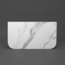900mm White Marble Look Sintered Stone Top Matte Finish Rounded Corner Benchtop