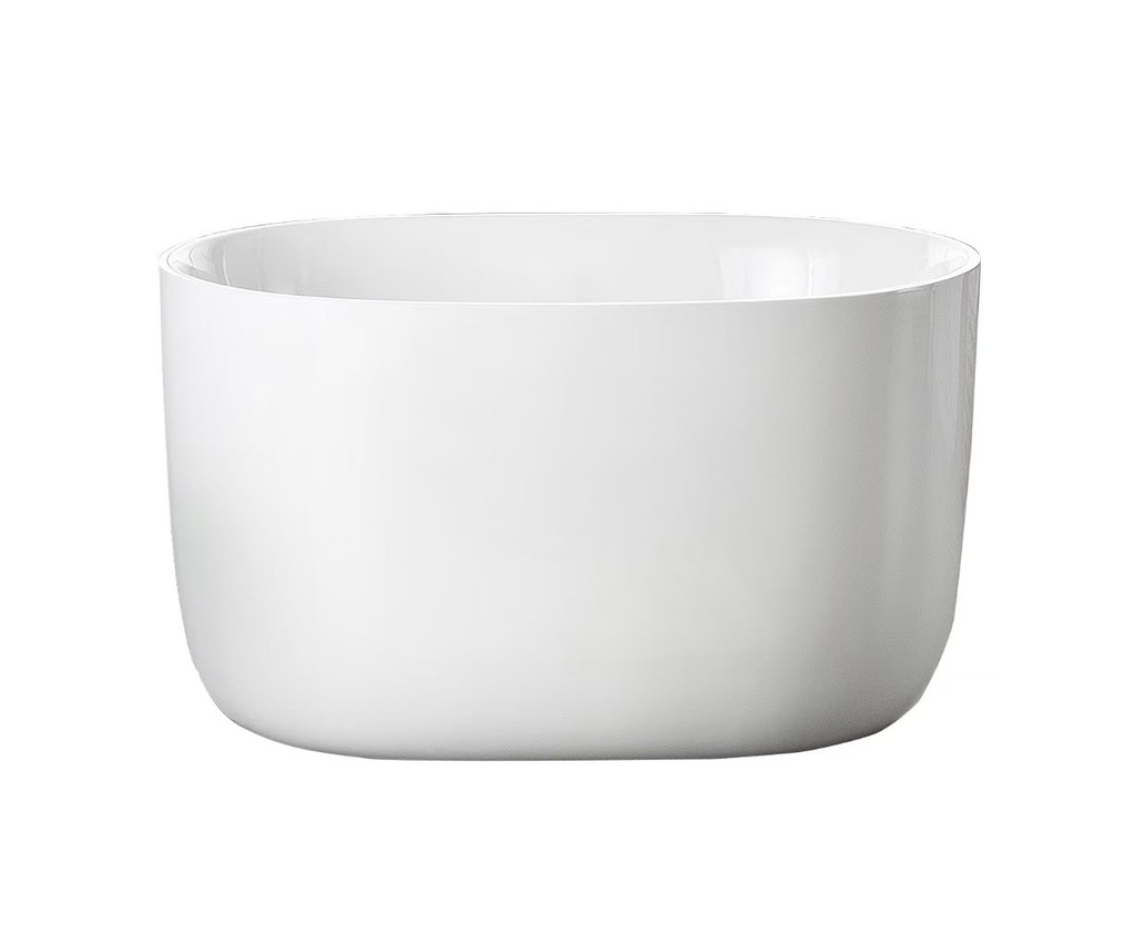 [55575] 990X710X560mm Gloss White Agena Acylic Free Standing Mini Bath None Overflow 40mm Waste+Pipe Supplied