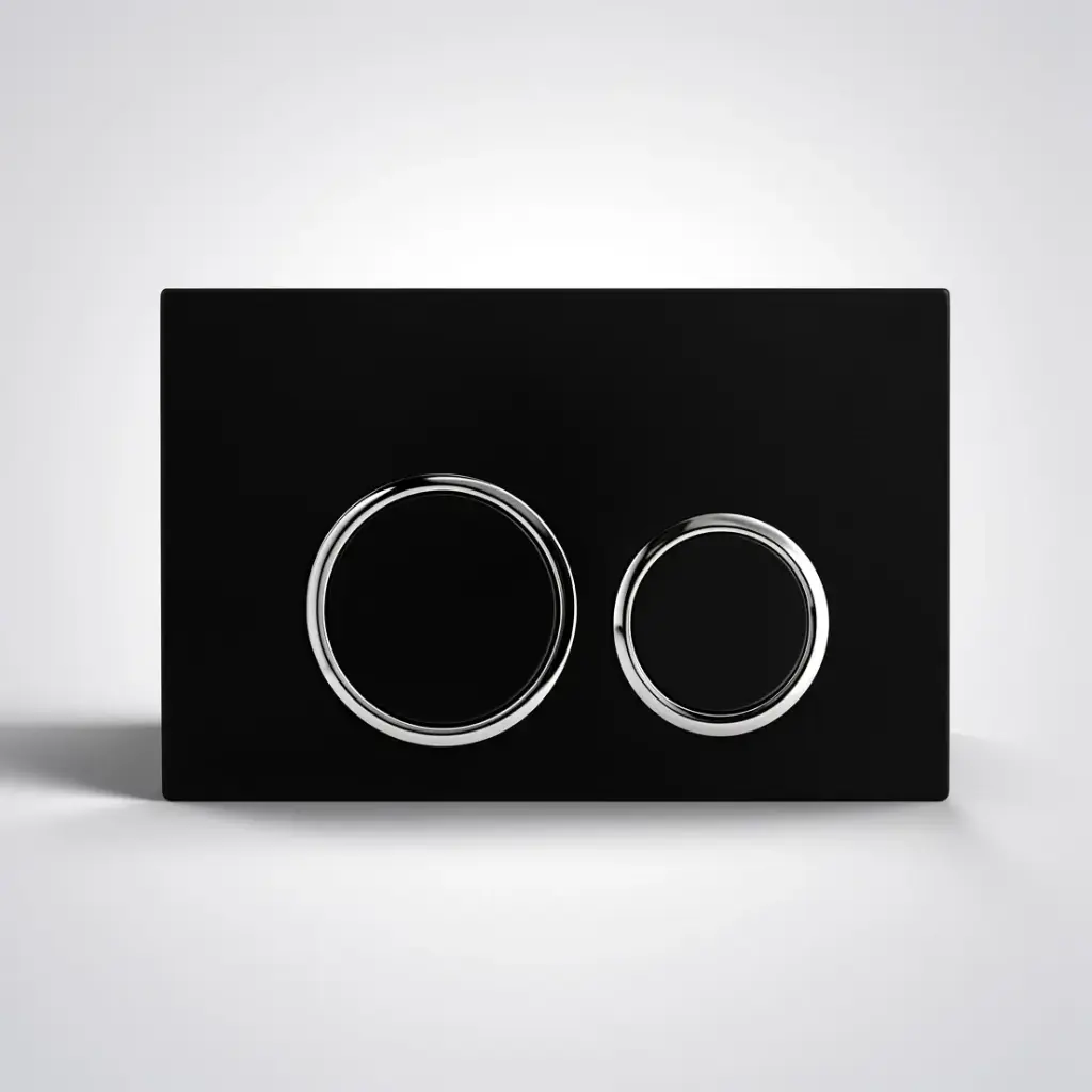 [56228] ABS Round Push Plate Black