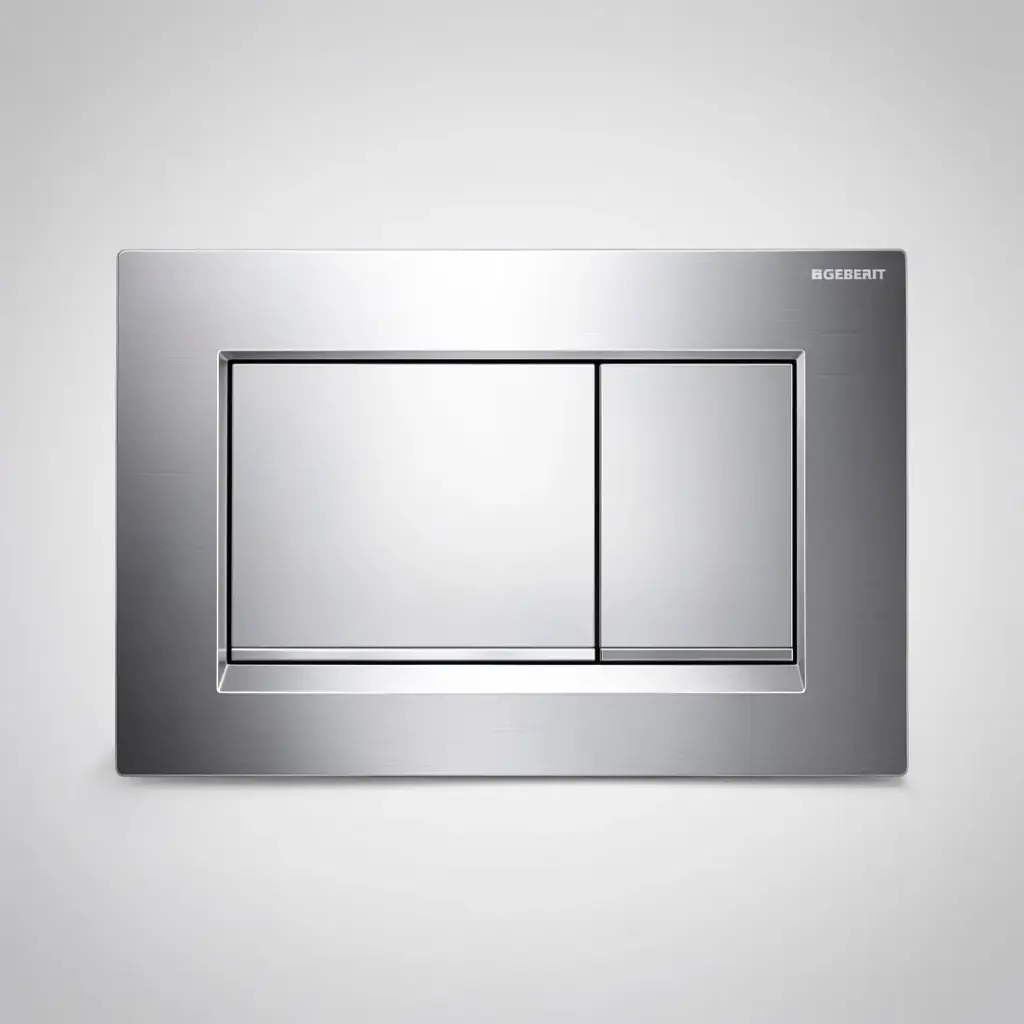 [56198] ABS Square Push Plate Chrome/Stain/Chrome 115.883.Kh.1