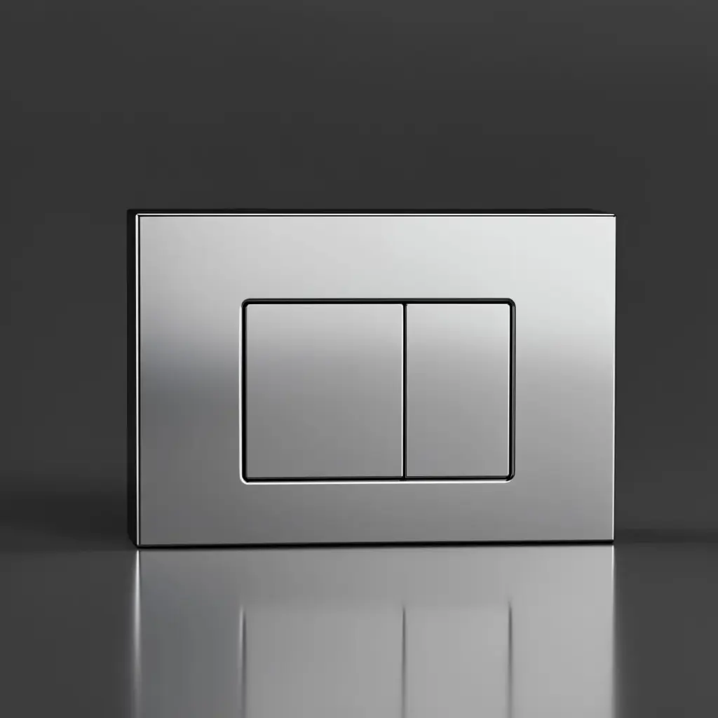 [50287] Access Plate Square Button Chrome