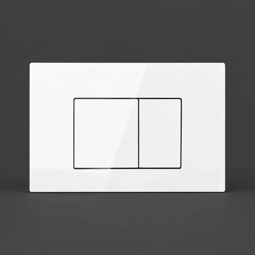 [50288] Access Plate Square Button White