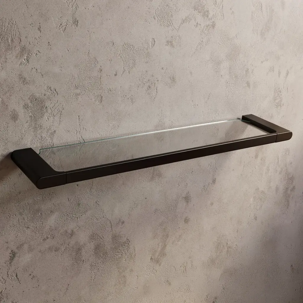 [40091] Au Black Glass Shelf