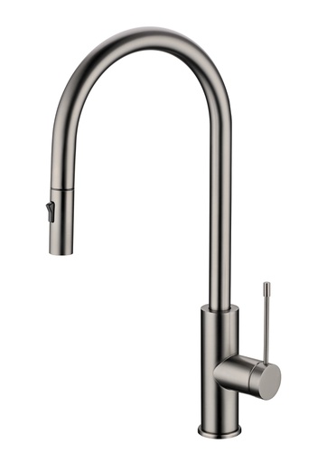 [44182] Aziz-II Pull Out Sink Mixer Gunmetal