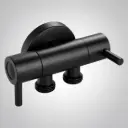 Bathroom Solid Brass Black Toilet Bidet Spray 1 Inlet 2 Outlet Diverter Only