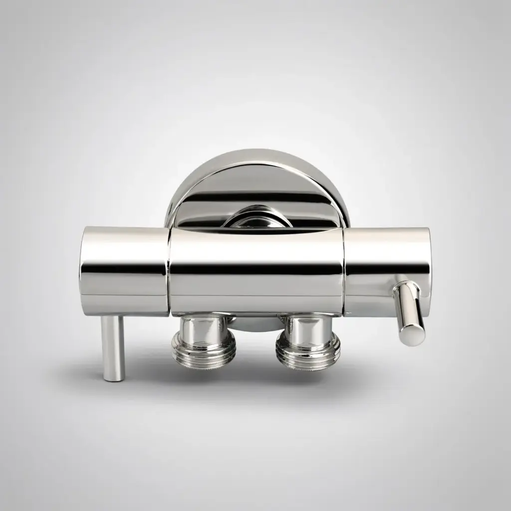 [41476] Bathroom Solid Brass Chrome Toilet Bidet Spray 1 Inlet 2 Outlet Diverter Only