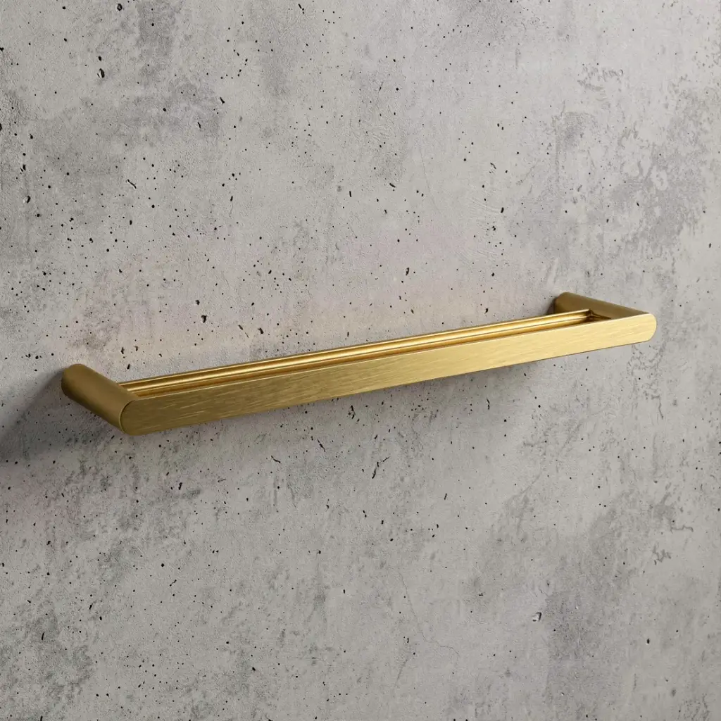 [40915] Bellino Brushed Yellow Gold 600mm Double Towel Rail