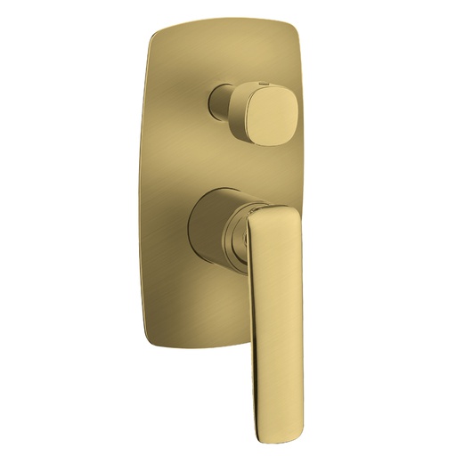 [40910] Bellino Brushed Yellow Gold Wall Mixer with Diverter
