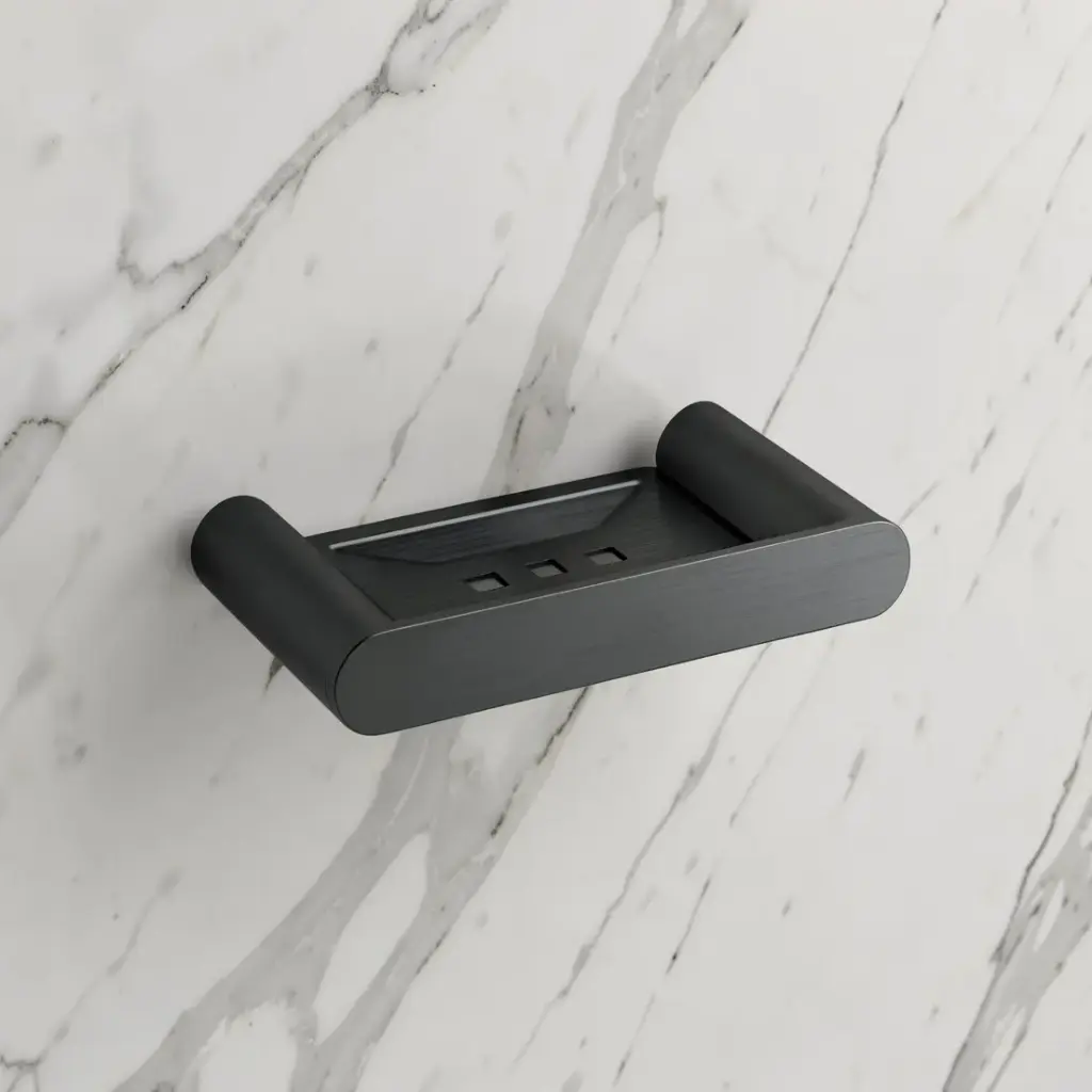 [40948] Bellino Gun Metal Grey Soap Dish