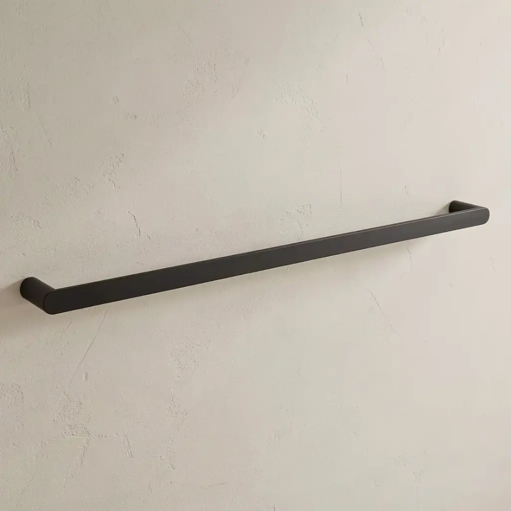 [40890] Bellino Matte Black 800mm Single Towel Rail