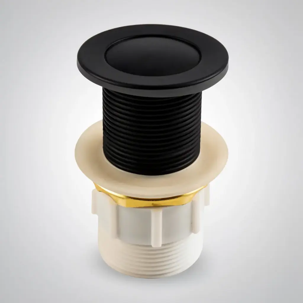 [40482] Black 32/40mm Solid Brass Basin Pop Up Waste with NO Overflow