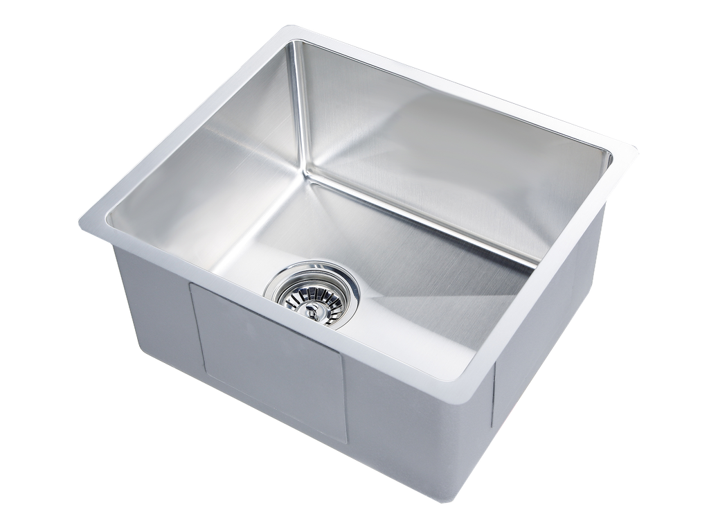 [56012] Bowl Size:400X400X230mm Overall Size:440X440X230mm Brushed Stainless Steel Kliff Hand Made Stainless Steel Sinks