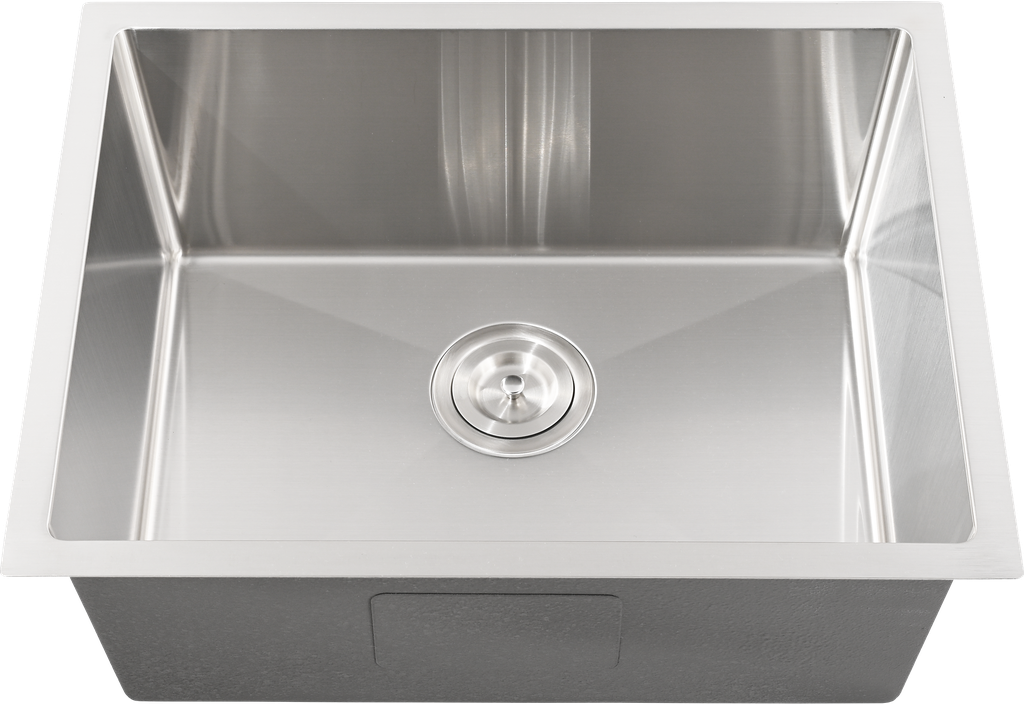 [56013] Bowl Size:540X400X230mm Overall Size:580X440X230mm Brushed Stainless Steel Kliff Hand Made Stainless Steel Sinks