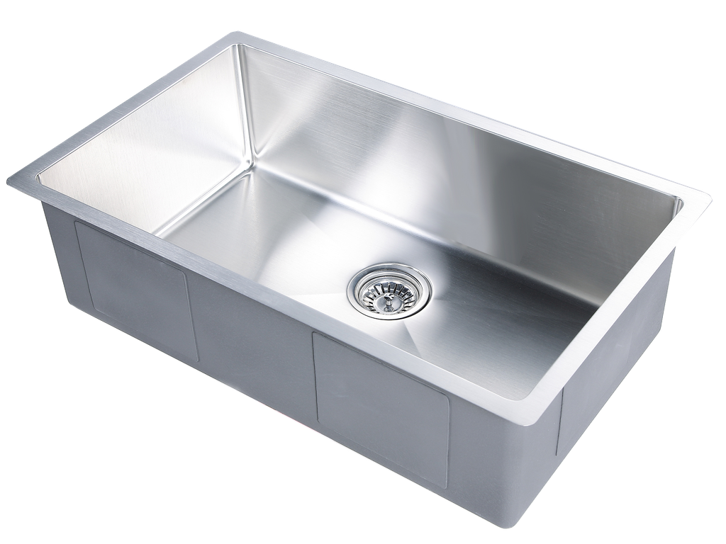[56016] Bowl Size:720X400X230mm Overall Size:760X440X230mm Brushed Stainless Steel Kliff Hand Made Stainless Steel Sinks