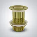 Brushed Gold Solid Brass 32mm Pop Up Waste Non Overflow