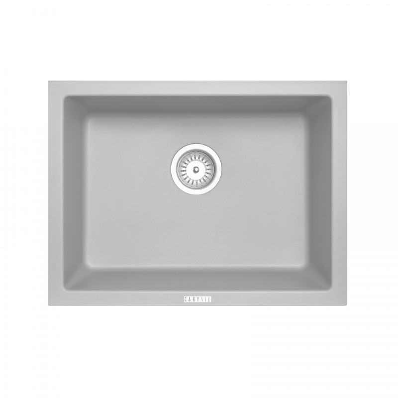 [40550] Carysil Concrete Grey Single Big Bowl Granite Kitchen Sink 610*457mm
