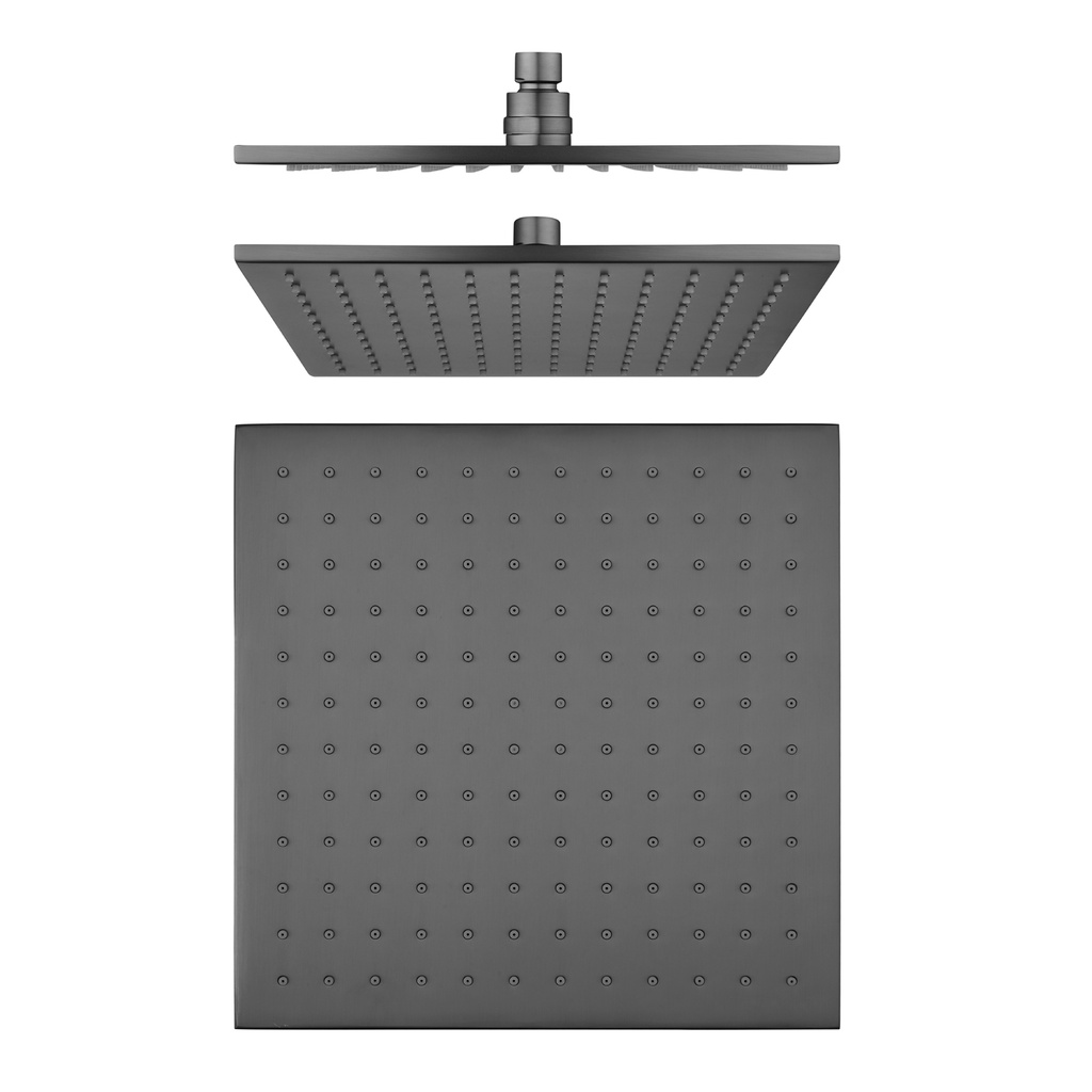 [41041] Cavallo 10″ Gun Metal Grey Soild Brass Shower Head